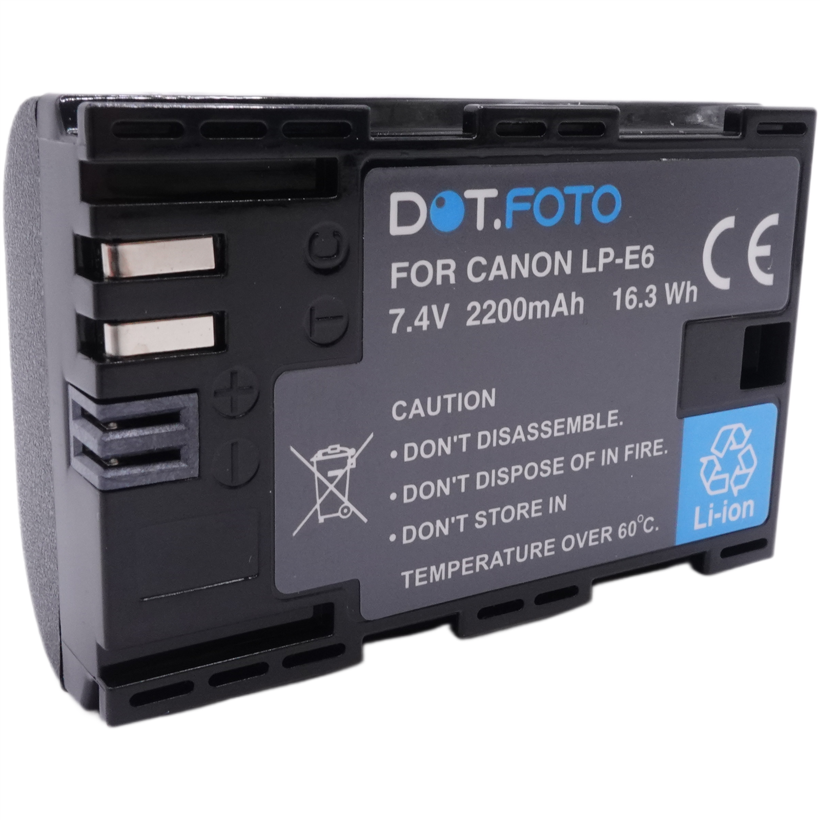 LP-E6 2200mAh Battery for Canon 5D Mk II/III 5DS R 6D 7D/7D Mk II 60D 60Da 70D
