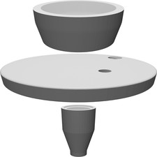 Kit Volantino Manopola Cappucci per Tavola X-Y Mini Tornio Stampato 3D