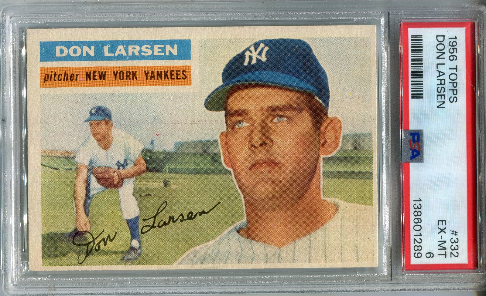 1956 Topps #332 Don Larsen PSA 6 EX-MT New York Yankees
