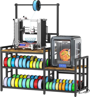 3D Printer Table with Filament Storage 3D Printer Stand with Power Outlet,Heavy