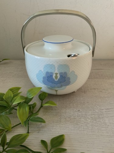 ROSENTHAL GERMANY CENTURY BLUE FLOWER SUGAR BOWL W/SPOON - Picture 3 of 7