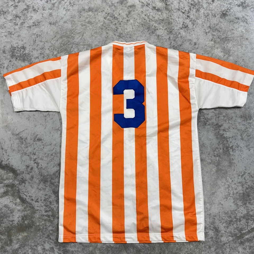 Camiseta de fútbol vintage Xara para hombre XL a rayas número 3 años 90 cosida en Taiwán Foto 4 de 4