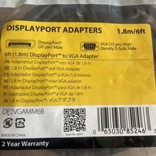 NEW StarTech DisplayPort to VGA Adapter 6ft 