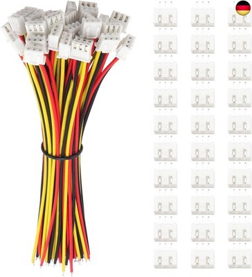 30 Sets JST 2.54 XH 3 Pin Steckverbinder, Mini Micro JST 2.54 mm 3-Poliger Steck
