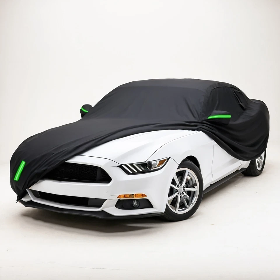 For Ford Mustang 210T Full Car Cover Outdoor Waterproof All Weather US Foto 3 de 4