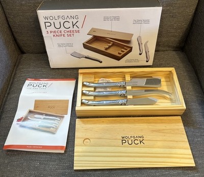 Wolfgang Puck 3 Piece Stainless Steel Cheese Knife Set NEW Never Used In Box