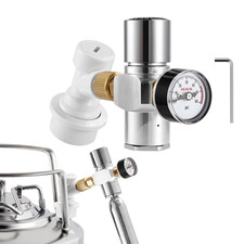 0-60Psi Co2 Regulator Mini Keg Charger, Portable Beer Keg Regulator for Beer Bar
