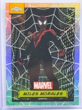 2024 Topps Chrome Marvel Miles Morales Spider-Man Spider Web Refractor Card /399