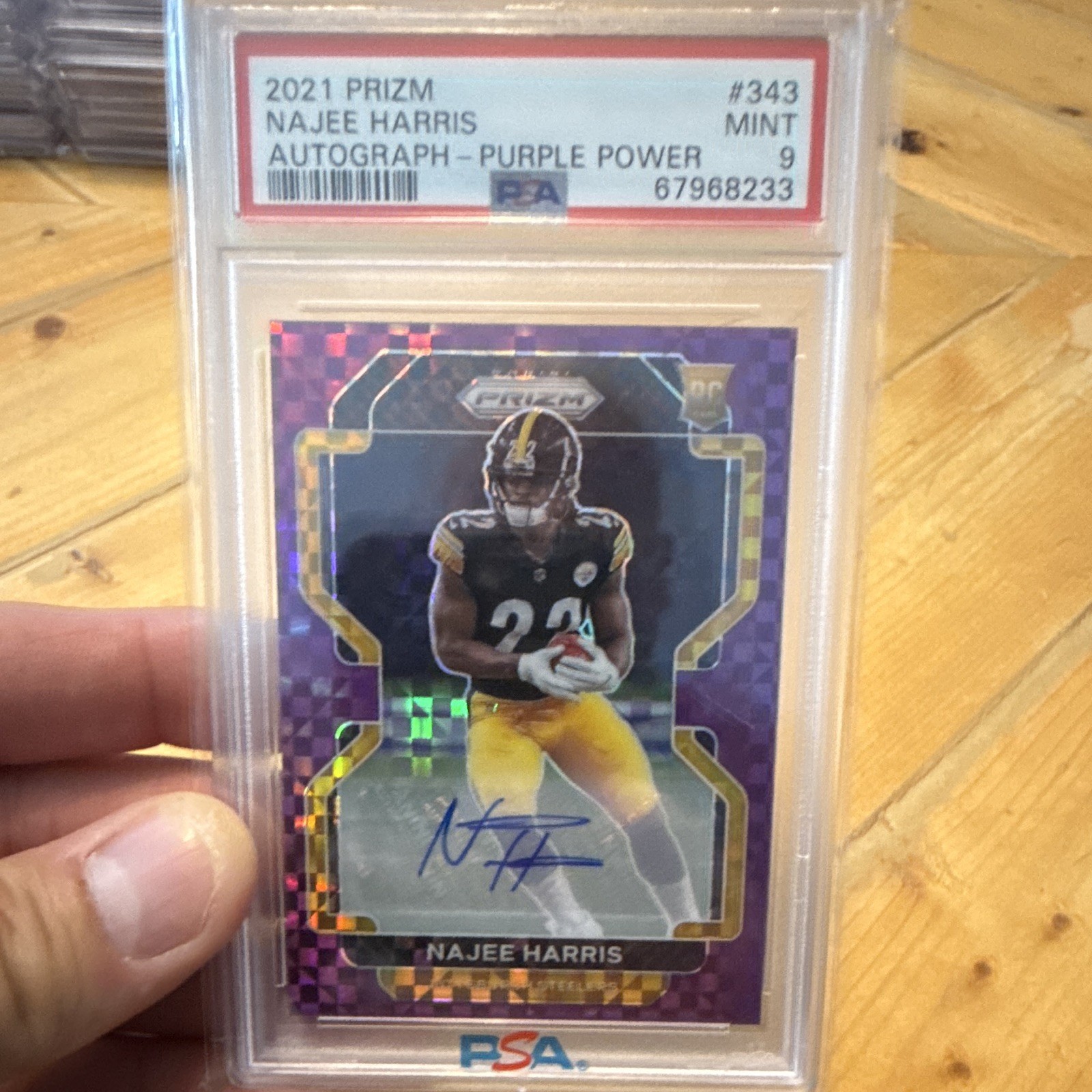 Najee Harris Panini Prizm #343 Autograph Purple Power