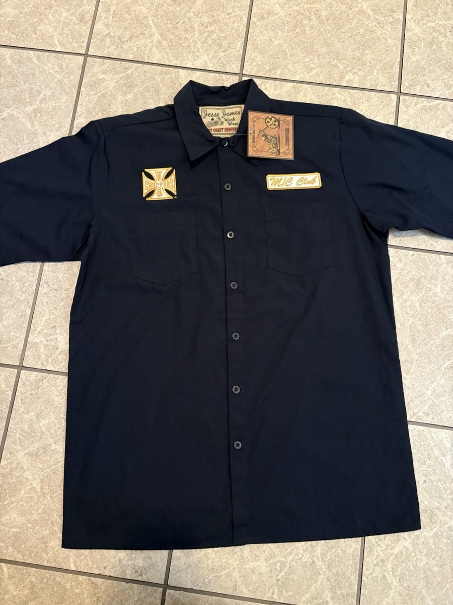 90s West Coast Choppers ワークシャツ チェーンステッチ 90s West Coast Choppers ワークシャツ チェーンステッチ VINTAGE