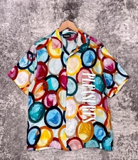 END x Pleasures Shirt Medium Mens Sexual Satisfaction Camp Collar Button