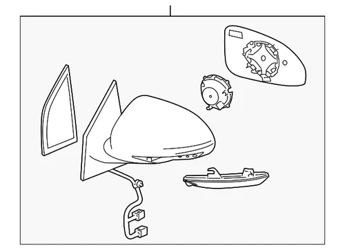 Genuine GM Primed Driver Side Door Mirror 84216776