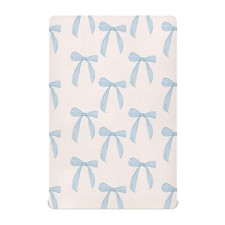 Blue Coquette Bows Fitted Crib Sheet Stretchy Fits 39x27 Inch Mattress