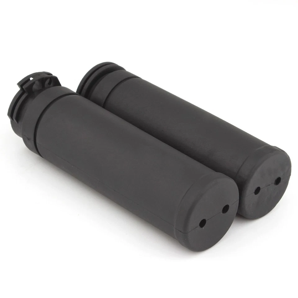 1" Black Rubber Hand Grips For Harley Touring Dyna XL Twin Cable Throttle Bars - Image 3 of 4