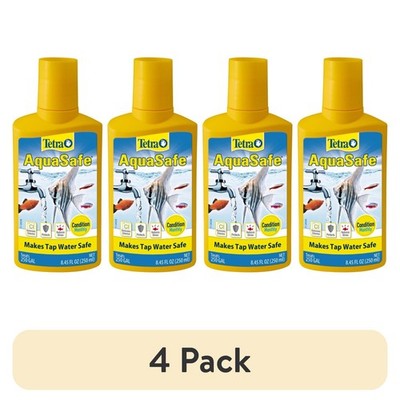 (4 pack) Tetra AquaSafe Fish Tank Aquarium Water Conditioner, 8.45-Ounce