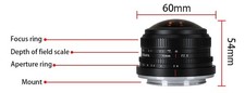Objectif Fisheye 7artisans 2.8/4Mm Noir Pour Fuji FX