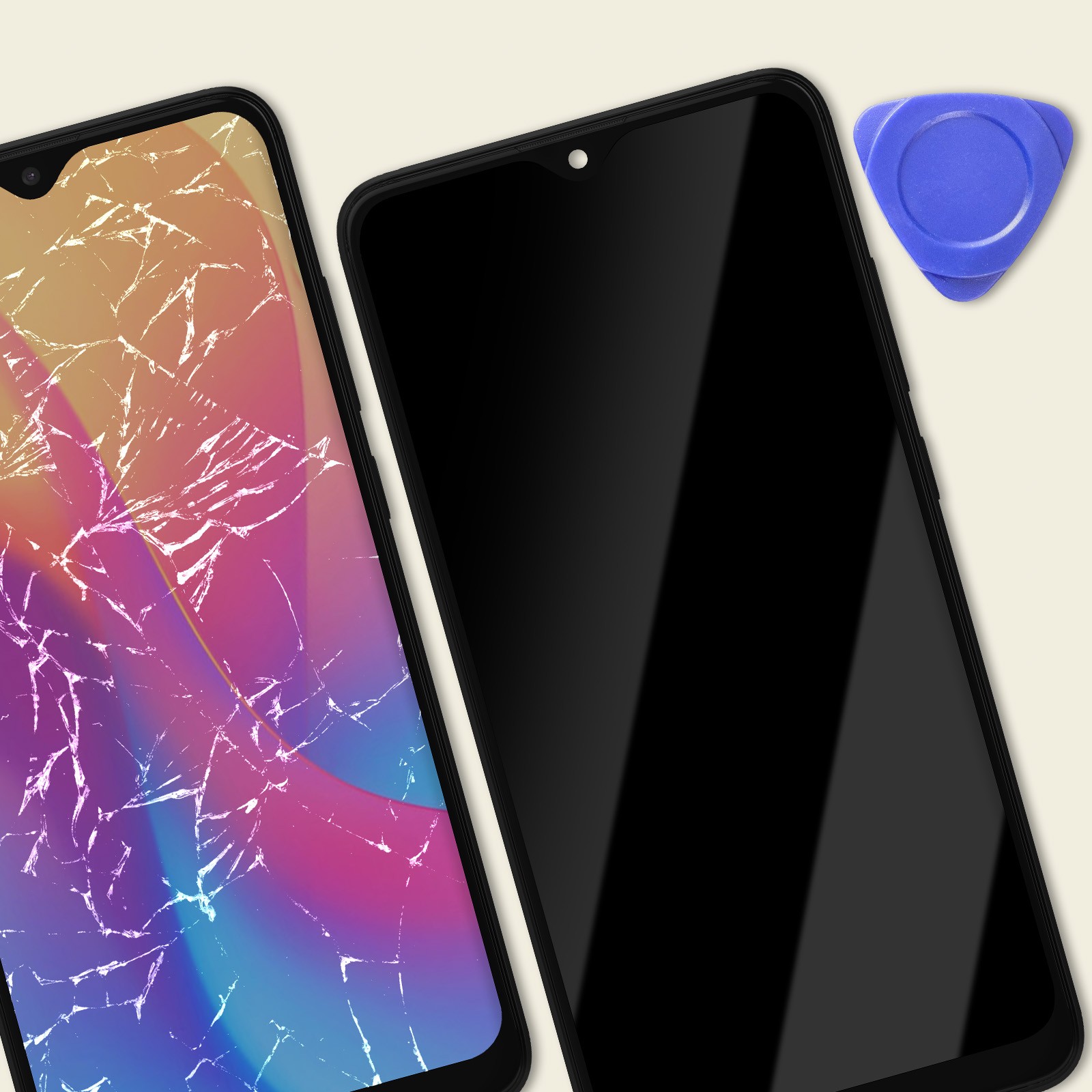 Ecran Xiaomi Redmi 8A avec Châssis Noir pour Service Pack de Réparation