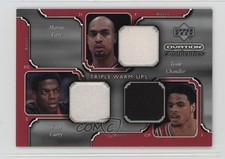 2002 Upper Deck Ovation Authentics Triple Warm-Ups Eddy Curry Marcus Fizer 1n1c