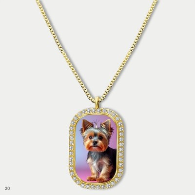 Gorgeous Cute Yorkie Yorkshire Terrier Dog Fashion Pendant Necklace Chain Printe