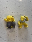 2 Vintage 1998-1999 Pokemon TOMY Figures Drowzee Hypno Mini Toy Nintendo