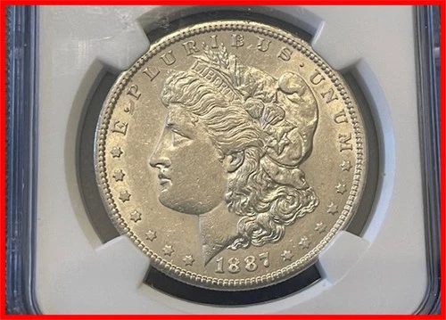 1887 S Morgan Silver Dollar NGC AU53 - Lower Mintage Tough Date