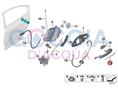 Genuine BMW 5' 6' G30 G31 G32 GT Chrome Wedge Trim 51219491488