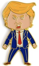 Happy President Trump 1.25" Metal Lapel Hat Coat Backpack Pin. BRAND NEW.