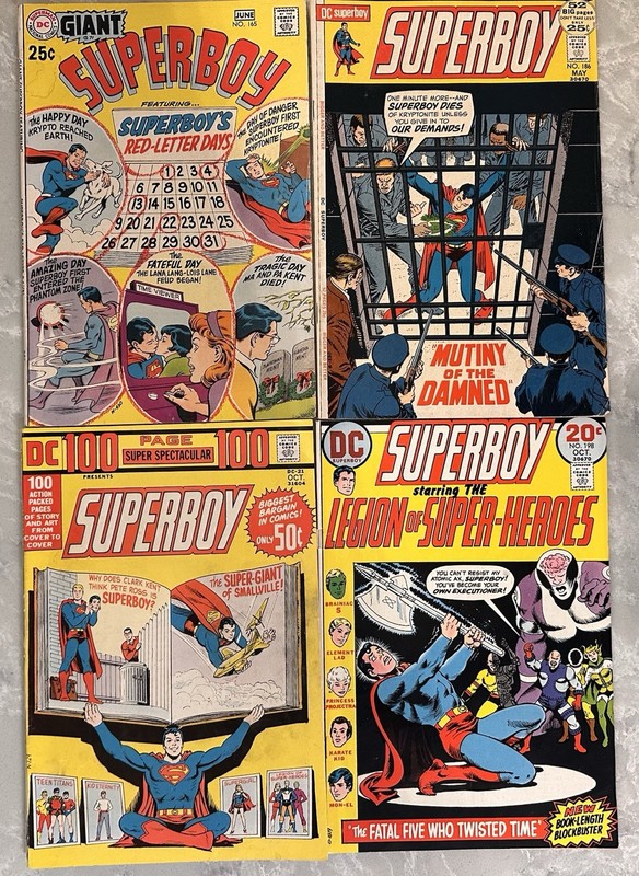 Superboy Comic Lot #165 DC-21 100 Page Spectacular #186 #198 Bronze Age DC