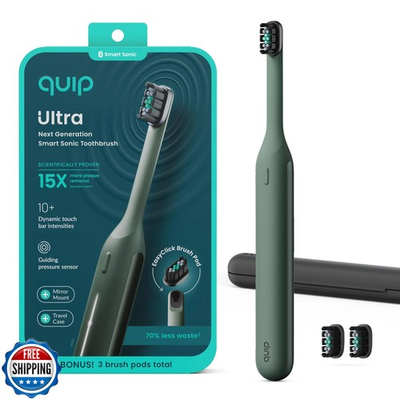 #ad Quip Ultra Next Generation Smart Sonic Toothbrush Timed Electri $179.99