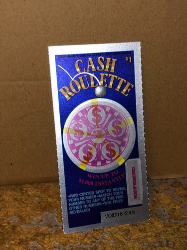 Vintage Unscratched $1 Cash Roulette SAMPLE VOID Scratch Ticket NH Lottery (B2)