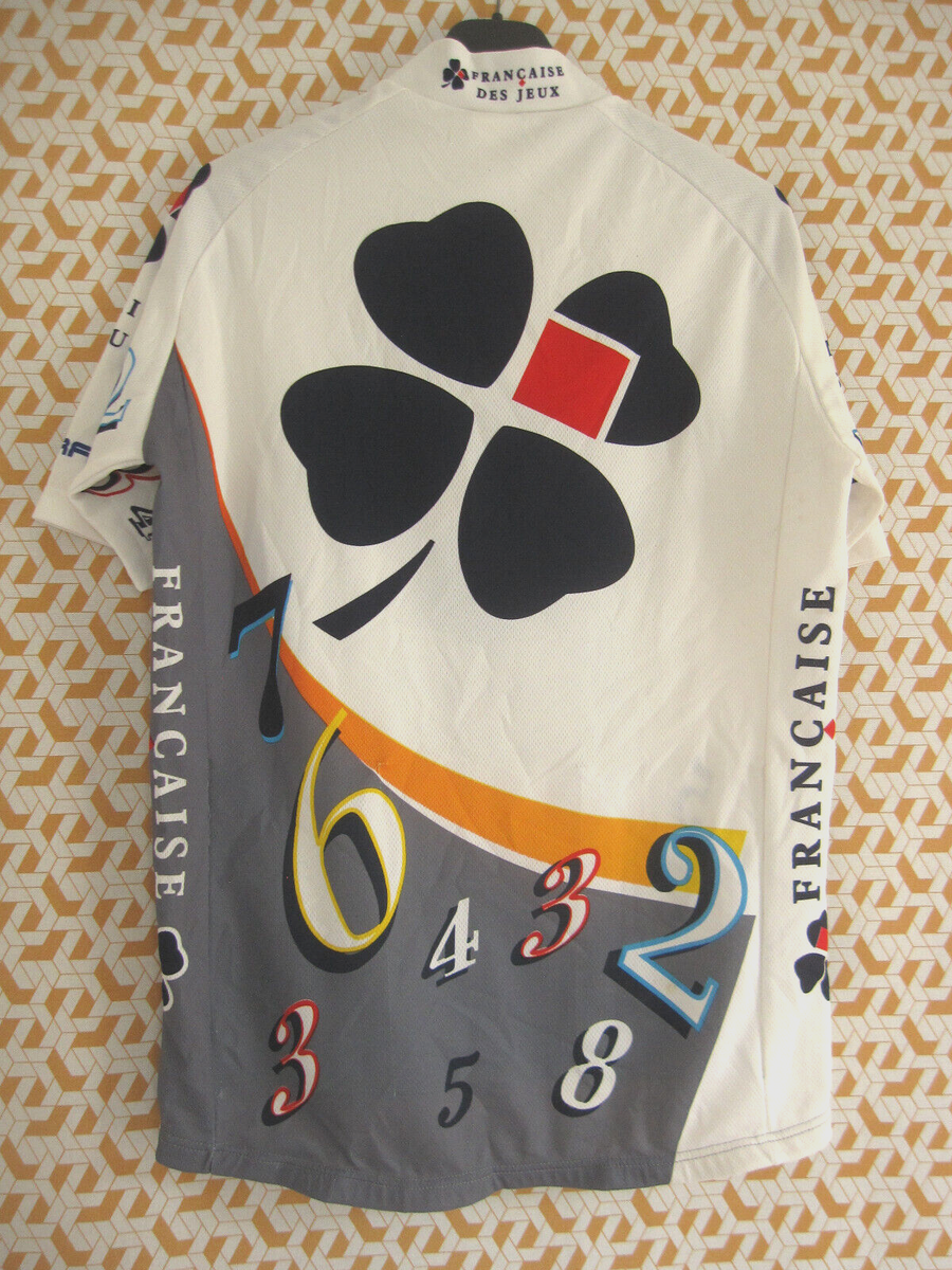 Maillot Cycliste Intégral Manches Longues FDJ Nalini - Blanc, Taille 3/M - Occasion
