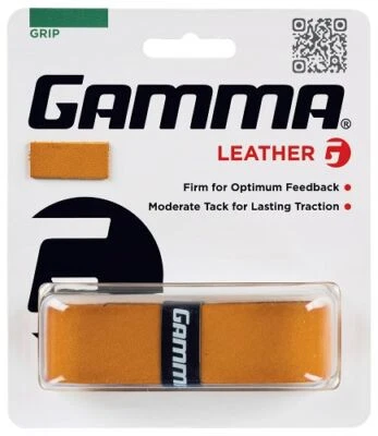 Gamma Griffband Leder, Tennis, Basisband, braun