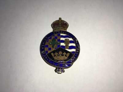 CWW1 VINTAGE OBSOLETE LINCOLNSHIRE SPECIAL CONSTABULARY ENAMEL LAPEL BADGE