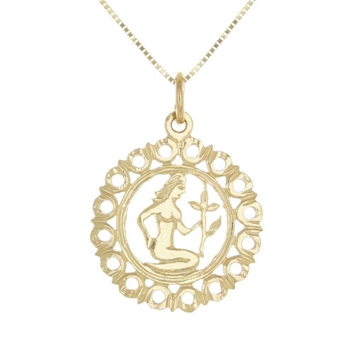 14k Yellow or White Gold VIRGO Zodiac 