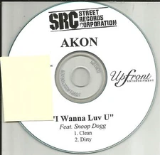 AKON w/ SNOOP DOGG I wanna Luv u 2TRX w/ RARE CLEAN TRK PROMO DJ CD single love 