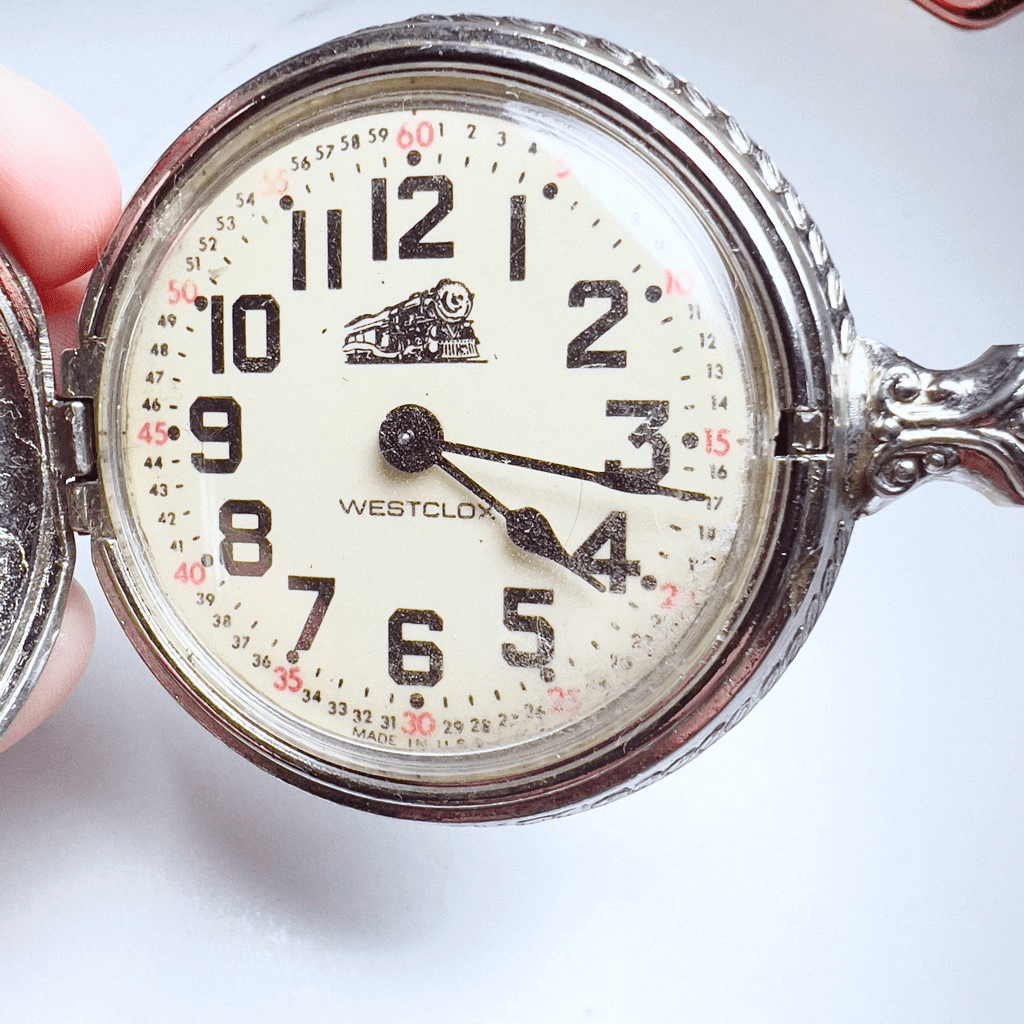 コレクション vintagelevis501xxtenderloinratsRRLcootie Vintage Westclox Ornate 1950's Silver Manual Pocket Watch