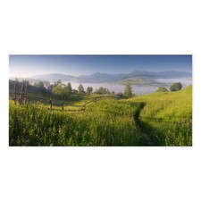 Postereck 3554 Poster Leinwand Panorama, Wiese Natur Landschaft Feld Weg