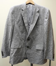 Stafford Charcoal Gray Blue Stripe 2 Button Blazer Suit Jacket Sport Coat
