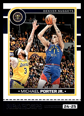 2024-25 Panini NBA Hoops 187 Michael Porter Jr., Denver 2024-25 Panini NBA Hoops 187 Michael Porter Jr., Denver