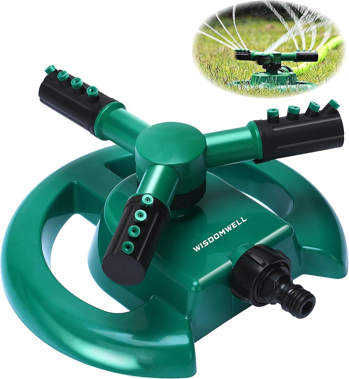 Garden sprinkler automatic lawn water sprinkler 360 degree 3 arm rotating