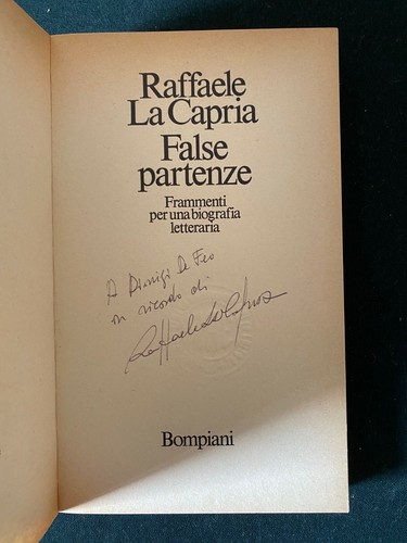 Libro firmato da Raffaele La Capria - Picture 2 of 2