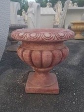 VASO CALICE ORCIO FIORIERA PER PIANTE DA GIARDINO ESTERNO IN CEMENTO MARMO H38CM