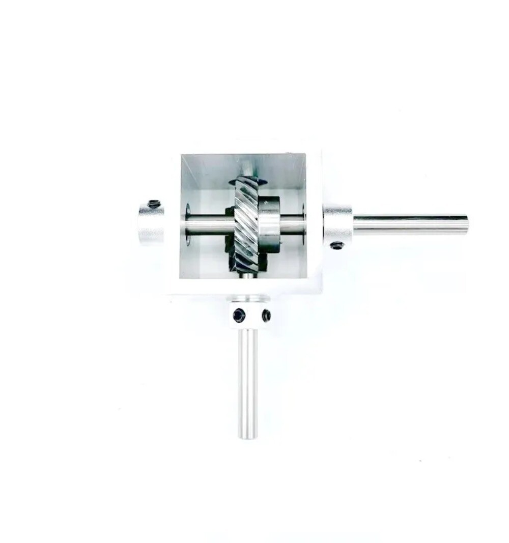 Miniature 1:2 Turbo Worm Gear Drive Right Angle Reversing Box Gearbox 90 Degree