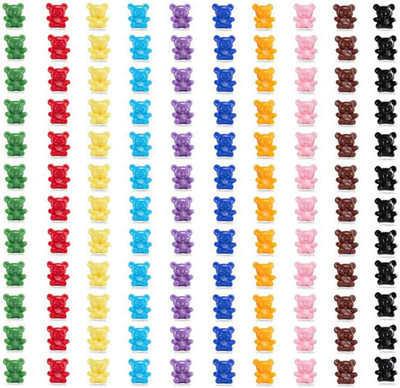 Sansheng 200 PCS Mini Baby Bear Counters,Plastic Bears,Small Counting Classifica