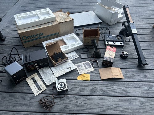Omega Chromega B Dichroic Darkroom Lot w Power Supply Stand Simtron II Enlarger