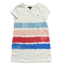 Tommy Hilfiger Ombre Tie Dye Girls Size 5 Stripe Casual Cotton Summer Dress