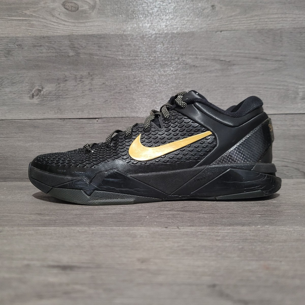 Nike Kobe VII 7 System Elite Home Men's Size 9.5 Black Gold