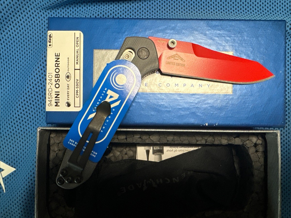 Benchmade 945RD-2401 Mini Osborne Red Blade Limited Edition with