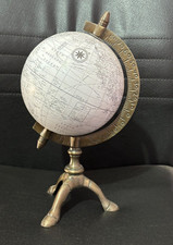 Globo terráqueo vintage con soporte de latón regalo decorativo