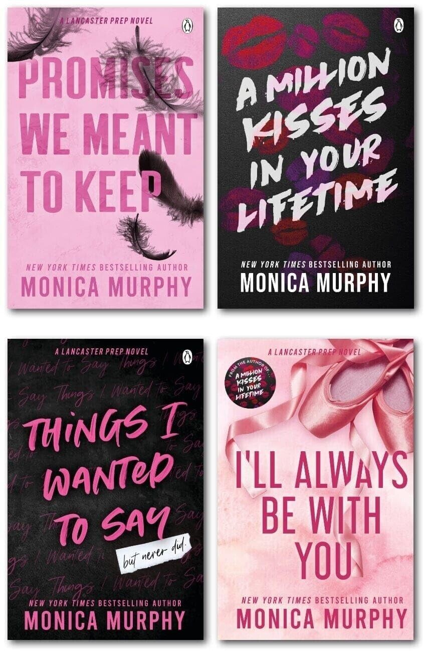 Lancaster Prep Series 4 Books Collection Set by Monica Murphy Million Kisses In